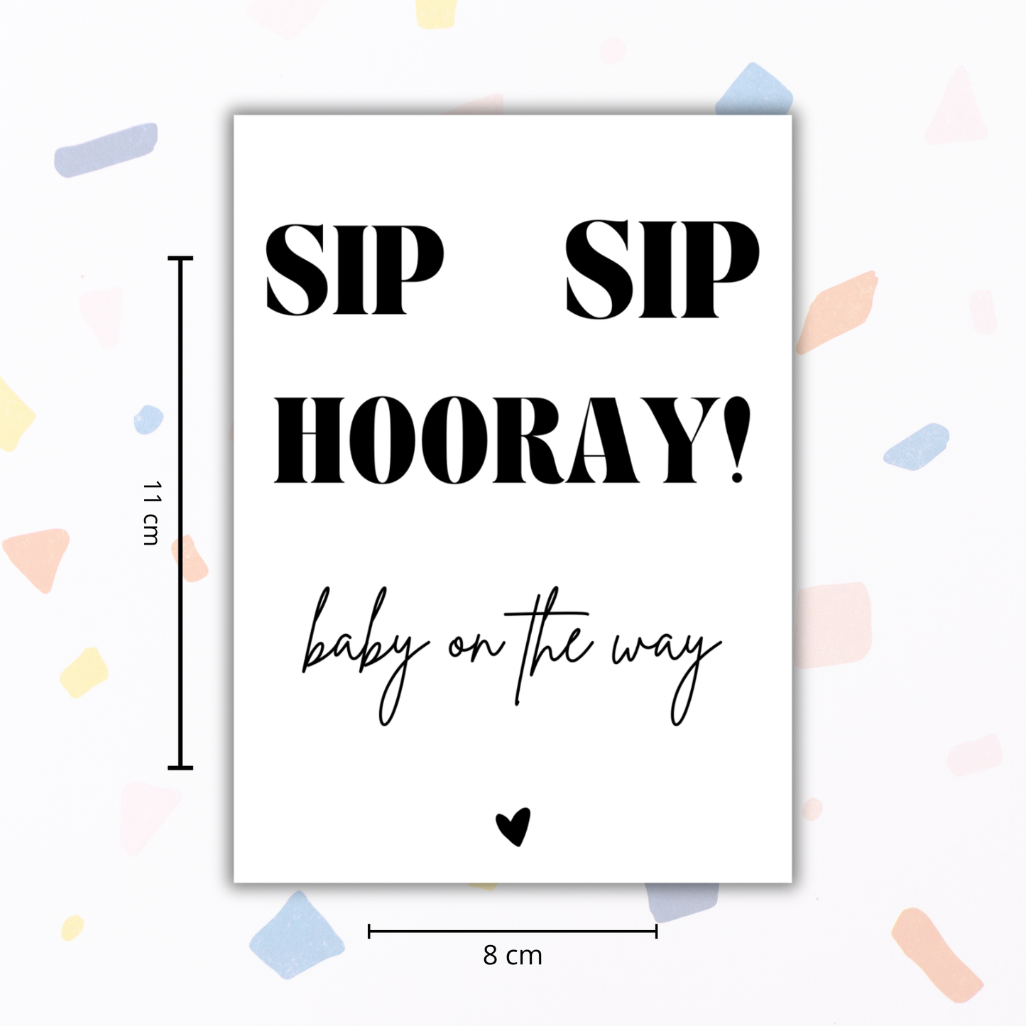 Wijnetiket | SIP SIP HOORAY! baby on the way