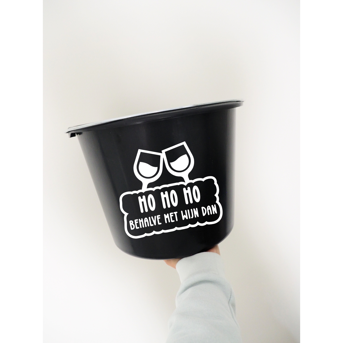 Cadeau emmer | HO HO HO behalve met wijn dan