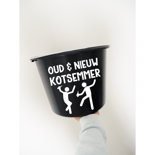 Cadeau emmer | Oud en nieuw kotsemmer