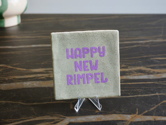 Tegeltje 10x10 cm | HAPPY NEW RIMPEL