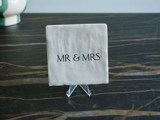 Tegeltje 10x10 cm | MR & MRS