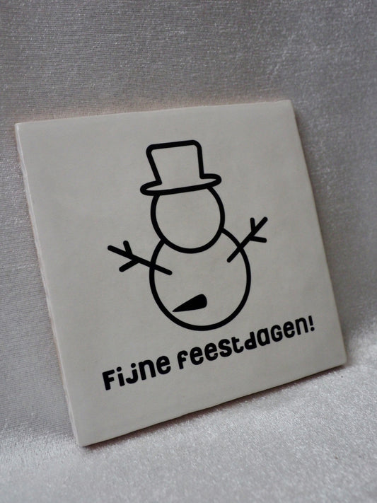 Tegeltje 13x13 cm | Fijne feestdagen!