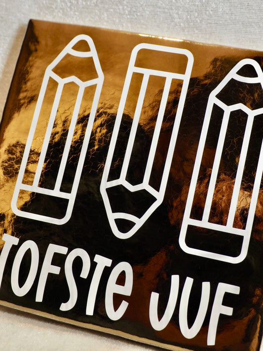 Tegeltje 13x13 cm | Tofste juf