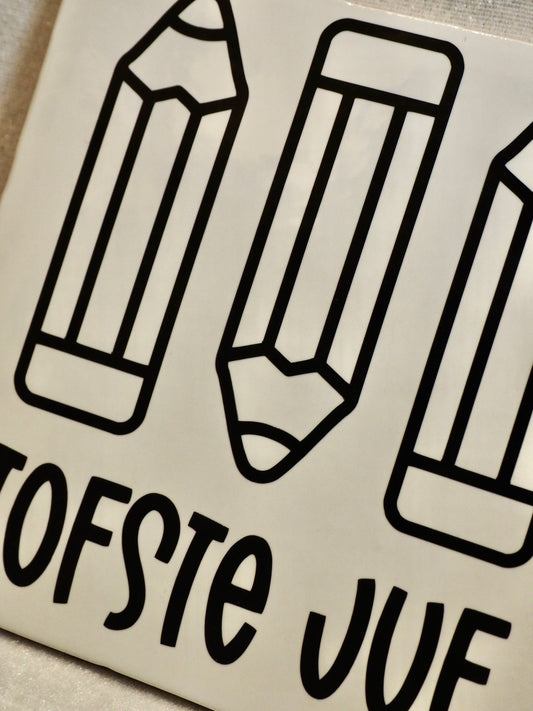 Tegeltje 13x13 cm | Tofste juf