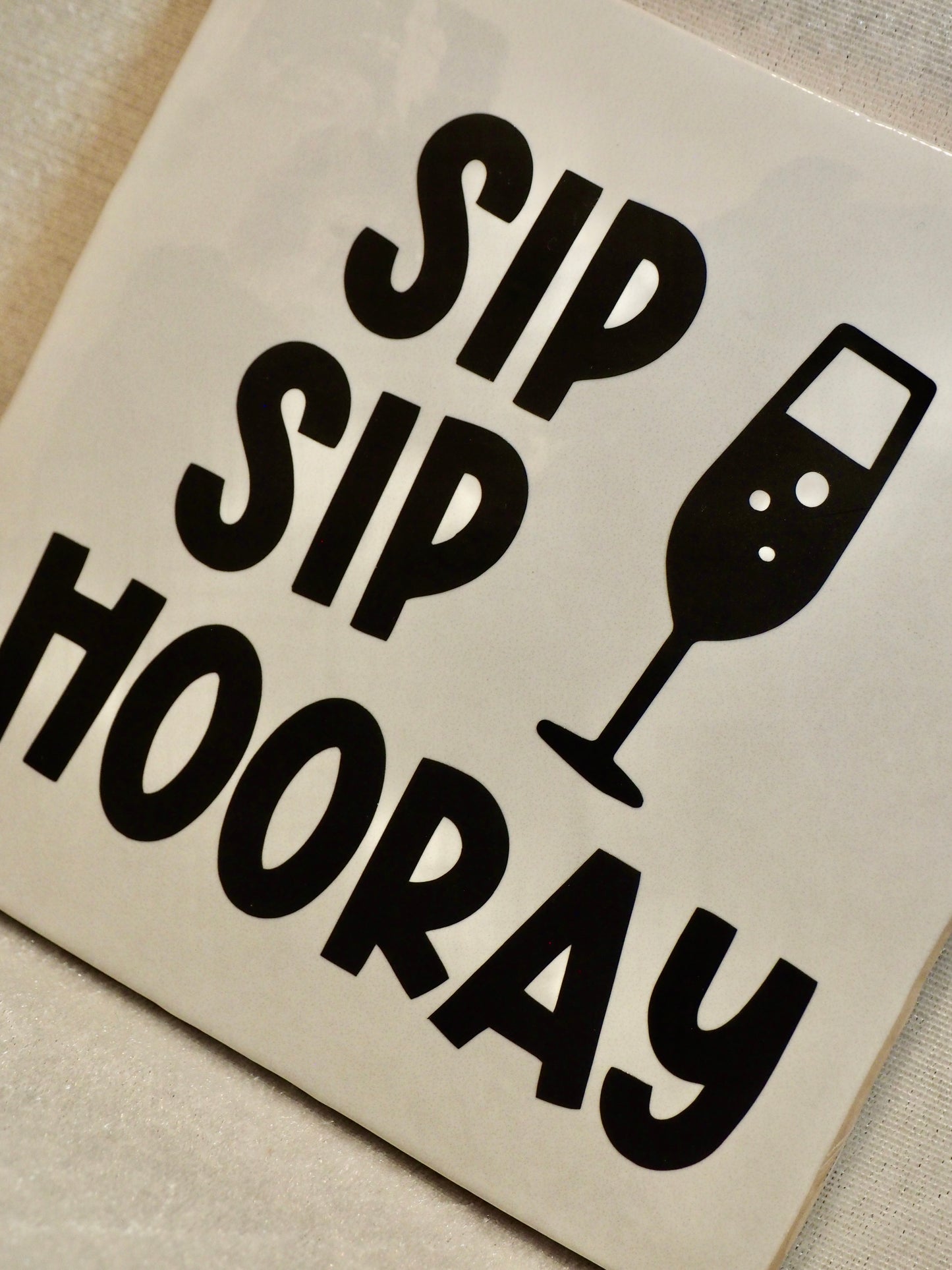 Tegeltje 13x13 cm | Sip sip hooray