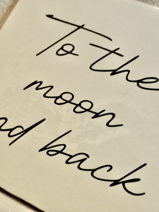 Tegeltje 13x13 cm | To the moon and back