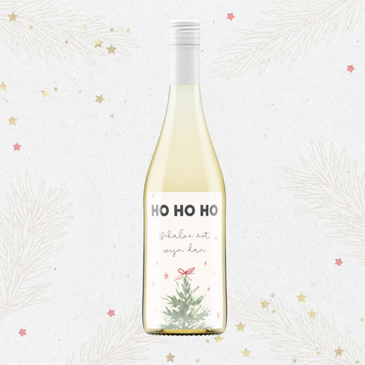 Wijnetiket | HO HO HO behalve met wijn dan
