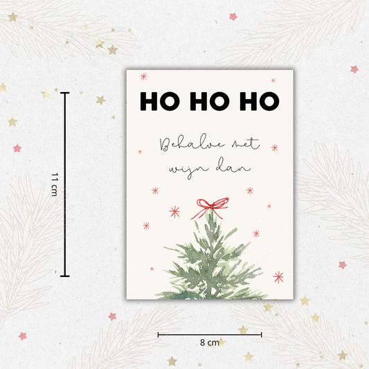 Wijnetiket | HO HO HO behalve met wijn dan