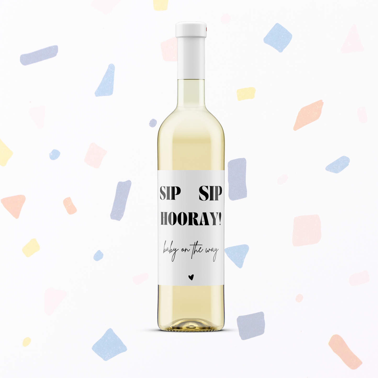 Wijnetiket | SIP SIP HOORAY! baby on the way