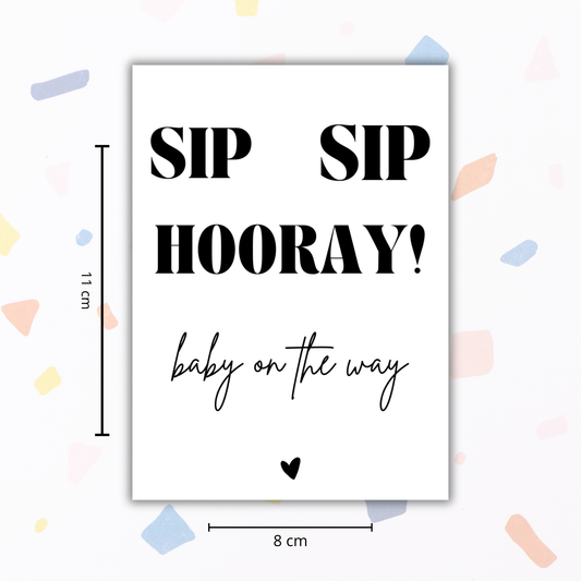 Wijnetiket | SIP SIP HOORAY! baby on the way