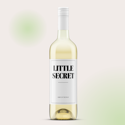 Wijnetiket | LITTLE SECRET. Baby on the way!