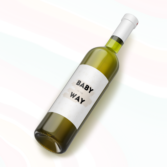 Wijnetiket | Baby on the way