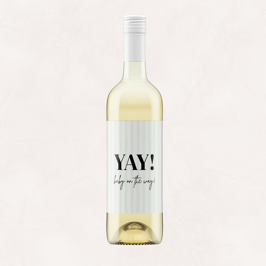 Wijnetiket | YAY! Baby on the way