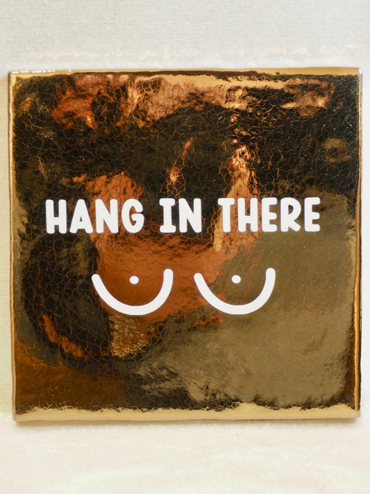 Tegeltje 13x13 cm | Hang in there