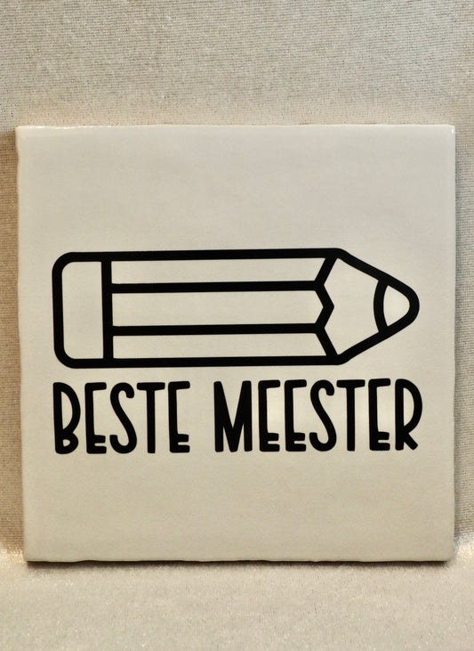 Tegeltje 13x13 cm | Beste meester