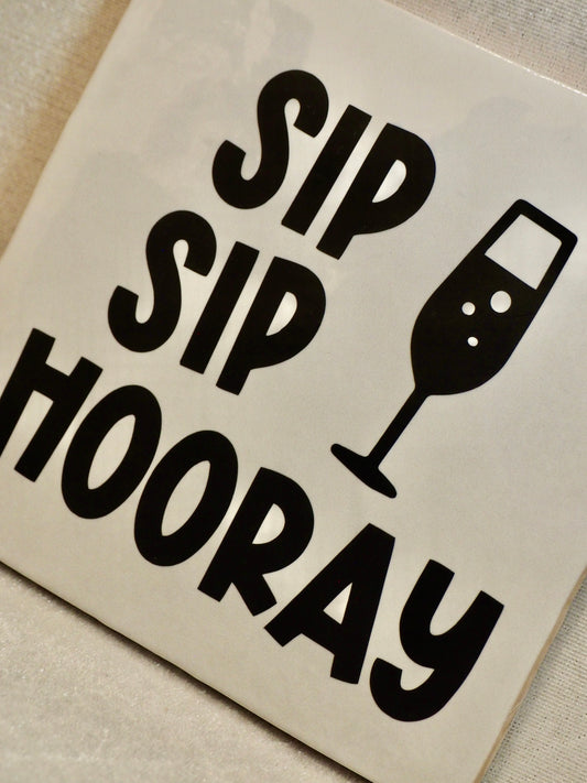 Tegeltje 13x13 cm | Sip sip hooray