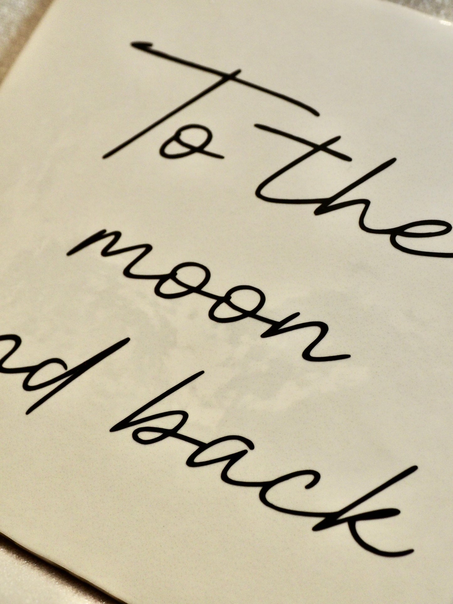 Tegeltje 13x13 cm | To the moon and back